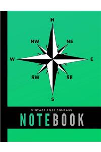 Vintage Rose Compass Notebook