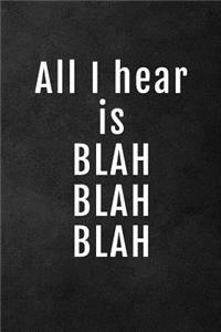 All I Hear Is Blah Blah Blah