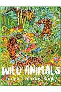 Wild Animals Jungle Coloring Book
