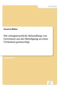 ertragsteuerliche Behandlung von Gewinnen aus der Beteiligung an einer US-limited partnership