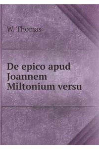 De epico apud Joannem Miltonium versu