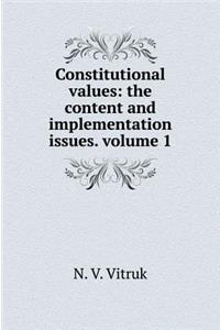 Constitutional Values