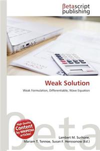 Weak Solution