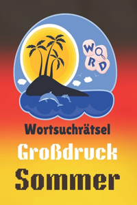 Wortsuchrätsel Großdruck Sommer