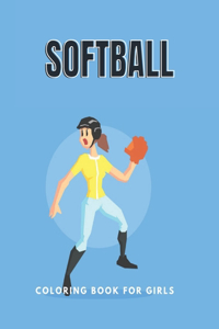 Softball Coloring Book For Girls