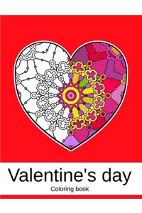 Valentine's day. Coloring book