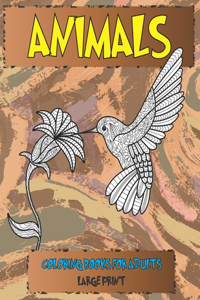 Coloring Books for Adults Animals Large Print