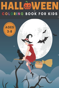 Halloween Coloring Book For Kids Ages 3-8