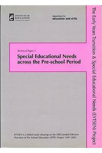 Special Educational Needs across the Pre-School Period