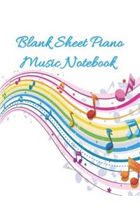 Blank Sheet Piano Music Notebook