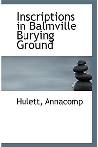 Inscriptions in Balmville Burying Ground