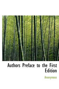 Authors Preface to the First Edition