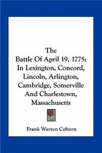 Battle of April 19, 1775