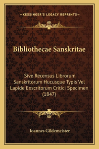 Bibliothecae Sanskritae