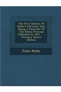 The First Edition of Keble's Christian Year
