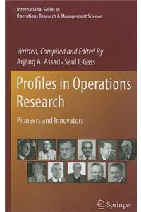 Profiles in Operations Research