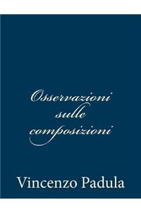 Osservazioni sulle composizioni