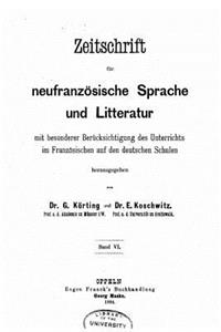 Zeitschrift für französische sprache und literatur