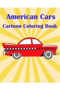 American Cars Cartoon Coloring Book