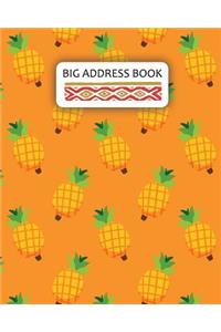 Big Address Book: Pineapple - Extra Large Address Book 8*10 Inches (120 Pages)