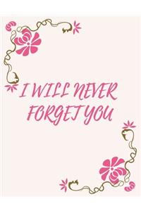 I Will Never Forget You