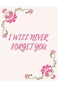 I Will Never Forget You