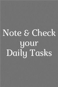 Note & Check your Daily Tasks: 6x9 Notebook for noting tasks and check finished ones on daily bases (taskbook to write down goals of the day)