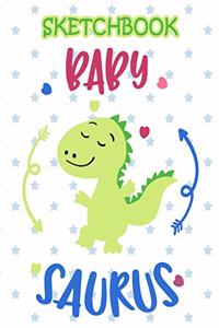 Love Dino Dinosaur Baby Saurus Sketchbook