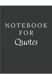 Notebook For Quotes