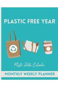 Plastic-Free year Plastic Detox Calendar Monthly weekly planner