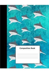 Composition Book: Shark, Notebook for Boys and Girls - Ages 7 - 13