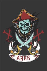 Pirate Skull Crossbones Arrr Journal Notebook