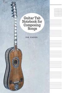 Guitar Tab Notebook for Composing Songs