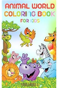 Animal world - Coloring book for kids