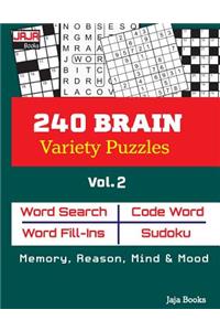 240 Brain Variety Puzzles; Vol. 2