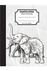 Composition notebook graph ruled paper 8.5 x 11
