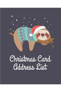 Christmas Card Address List