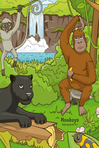 Monkeys Coloring Book 3 & 4