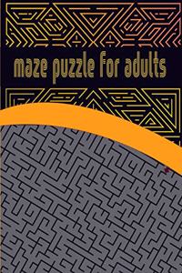 Maze puzzle for adults