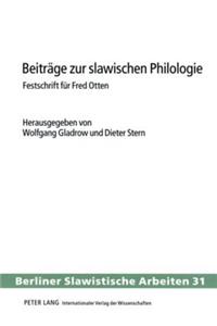 Beitraege Zur Slawischen Philologie