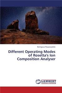 Different Operating Modes of Rosetta's Ion Composition Analyser
