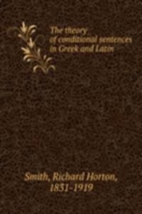 theory of conditional sentences in Greek and Latin