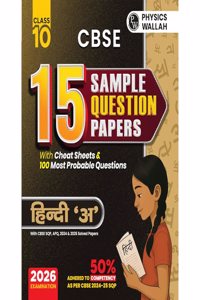 PW 15 CBSE Sample Paper Class 10 2025-26 - Hindi A For 2026 Board Exam (Paperback, PW)