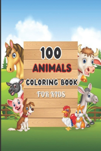 100 Animal Coloring book For Kids