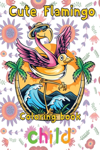 Cute Flamingo Coloring book child
