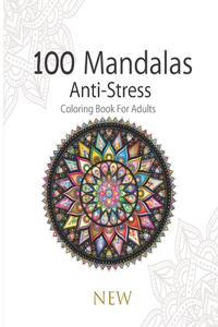 100 Mandalas Anti-stress Coloring Book for adults