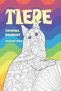 Zendoodle Malbücher - Stressabbau-Designs - Tiere