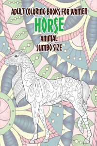 Adult Coloring Books for Women Jumbo size - Animal - Horse