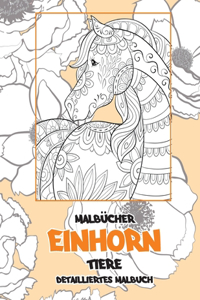 Malbücher - Detailliertes Malbuch - Tiere - Einhorn