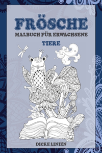 Malbuch für Erwachsene - Dicke Linien - Tiere - Frösche